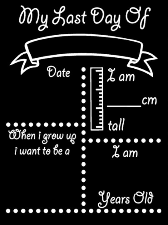 First Day of School/Daycare Dots Chalk Board with Ruler